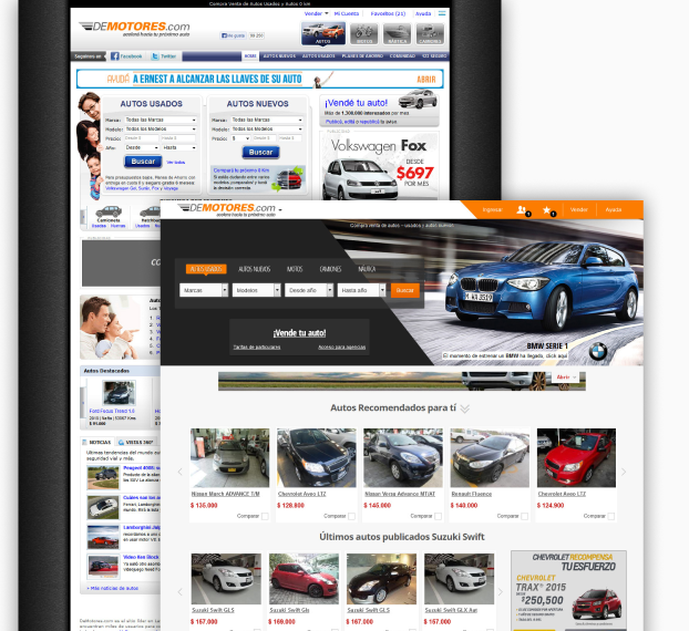 DeMotores.com — homepage screenshot